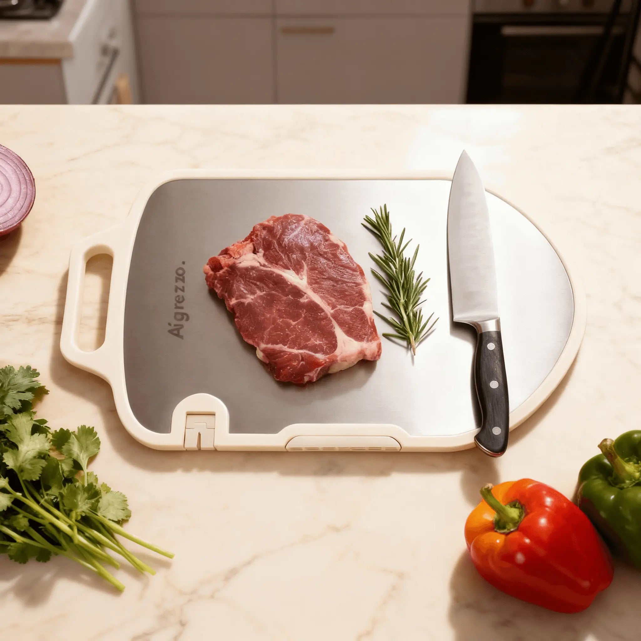 Aigrezzo Titanium Shield-Shaped Cutting Board