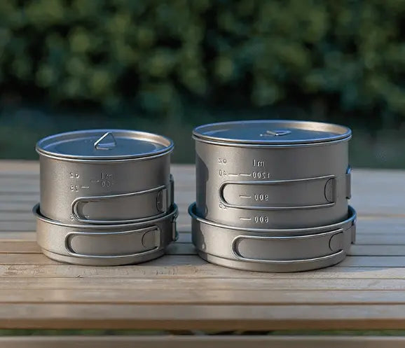 Aigrezzo Titanium Lightweight Stackable Cookware Set