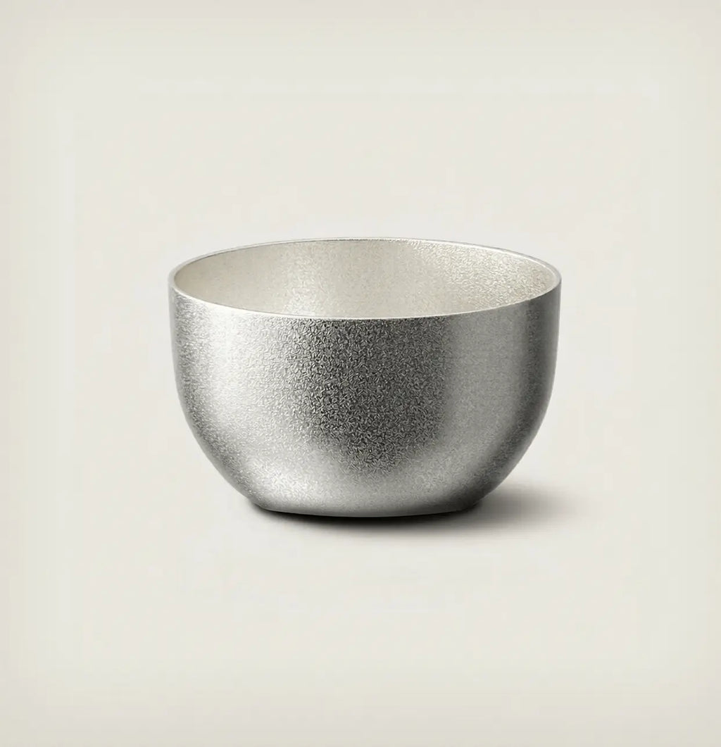 Aigrezzo pure titanium soup spoon with matte ice-crystal finish, durable, corrosion-resistant and non-toxic design.